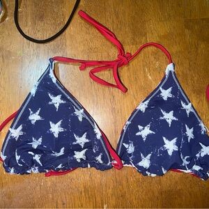 Star Print Bikini Top